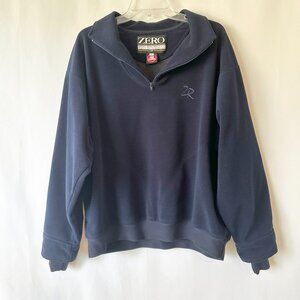 VTG Zero Restriction Golf Outerwear Windstopper Jacket Mens L Navy Comfort Suede